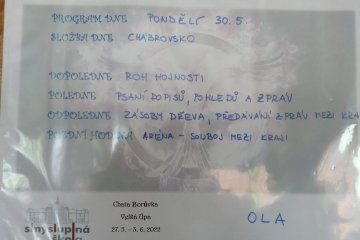 Borůvka - den čtvrtý - pondělí 30.5.