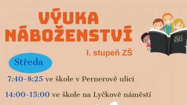 Výuka náboženství na 1. stupni ve školním roce 2022/23