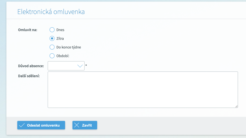 Jak na omlouvání ve Škole Online