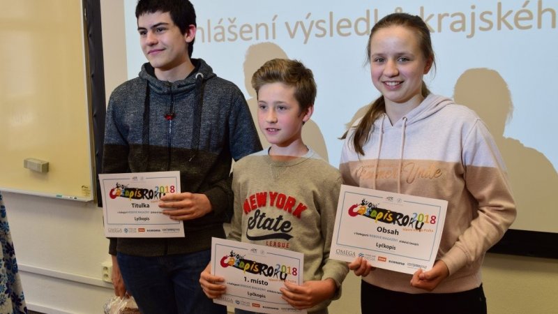 Školní časopis roku: web Lyčkopisu uspěl v kraji